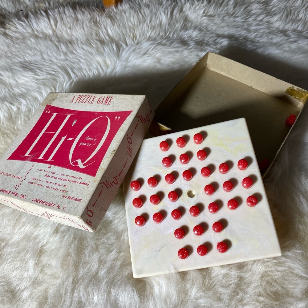 Vintage Hi-Q A Puzzle Game Tryne Specialty Inc 1950s Mind Brain Teaser